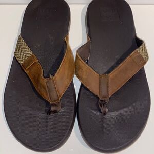 Reef Men's Authentic Summer Comfortable Flip Flop Flat Heel Sandals Brown Size 8